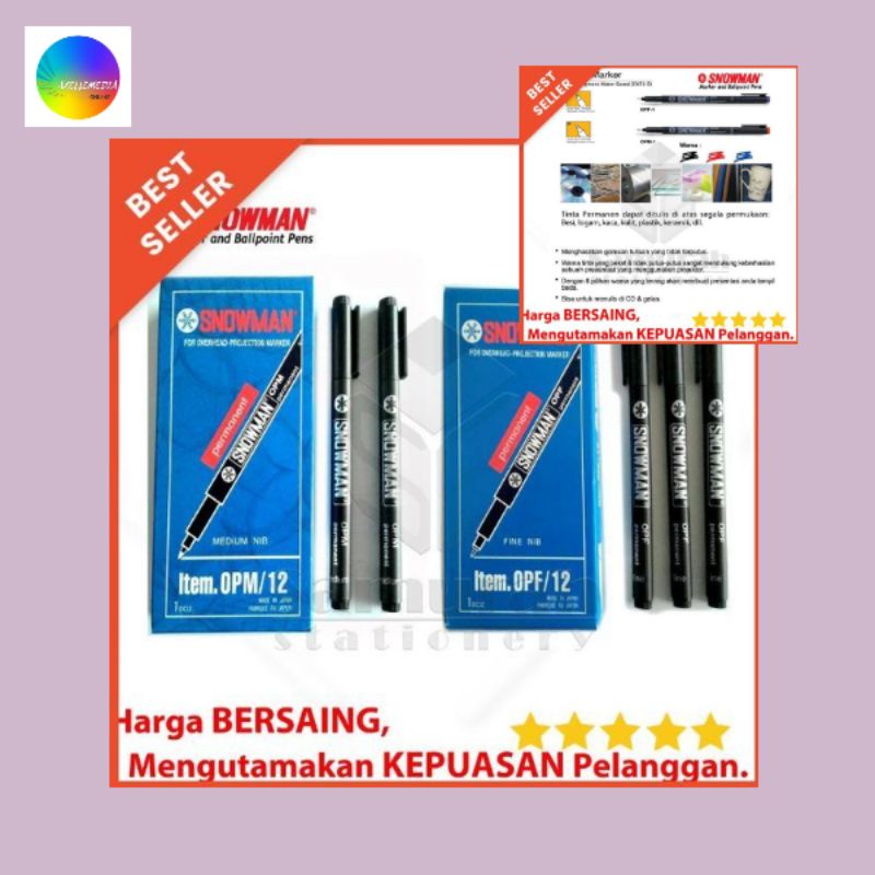 Jual SNOWMAN DRAWING PEN PERMANENT