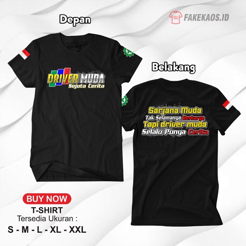 Jual Kaos Driver Muda Sarjana Tak Selamanya Berkarya Original Tebal