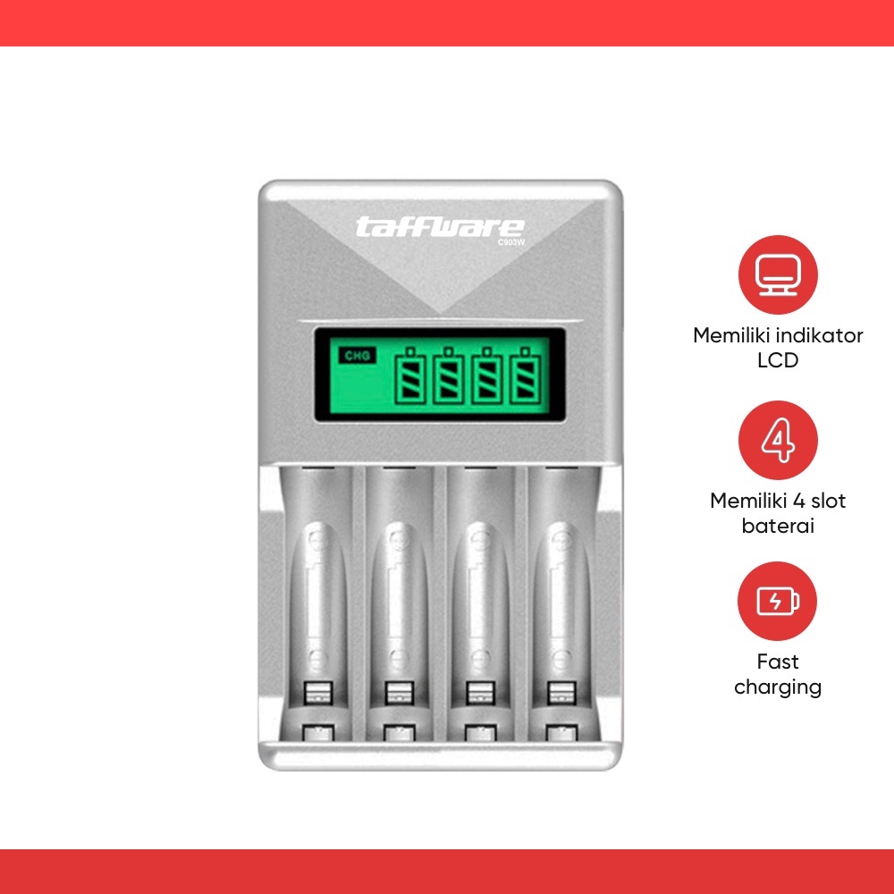 Jual Charger Baterai Slot Lcd Display For Aa Aaa Nimh Nicd Shopee Indonesia