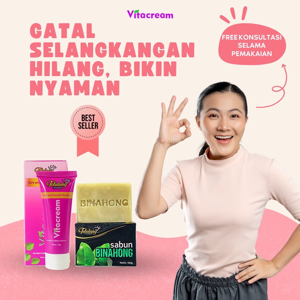 Jual Paket Obat Gatal Selangkangan ASLI BPOM Vitacream Sabun Binahong Shopee Indonesia