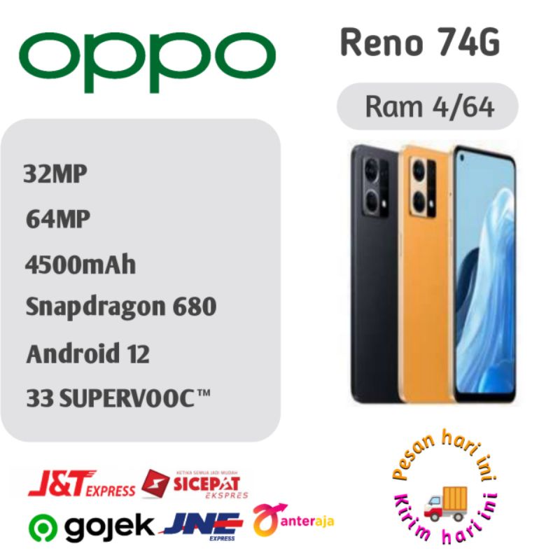 Jual Oppo Reno 74G Ram 8 internal 256GB Garansi Resmi | Shopee Indonesia