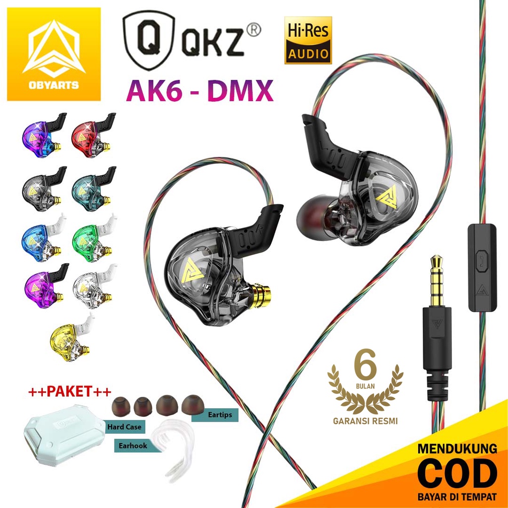 Jual Earphone Qkz Ak Dmx With Mic Original Headset Gaming Iem Basshead