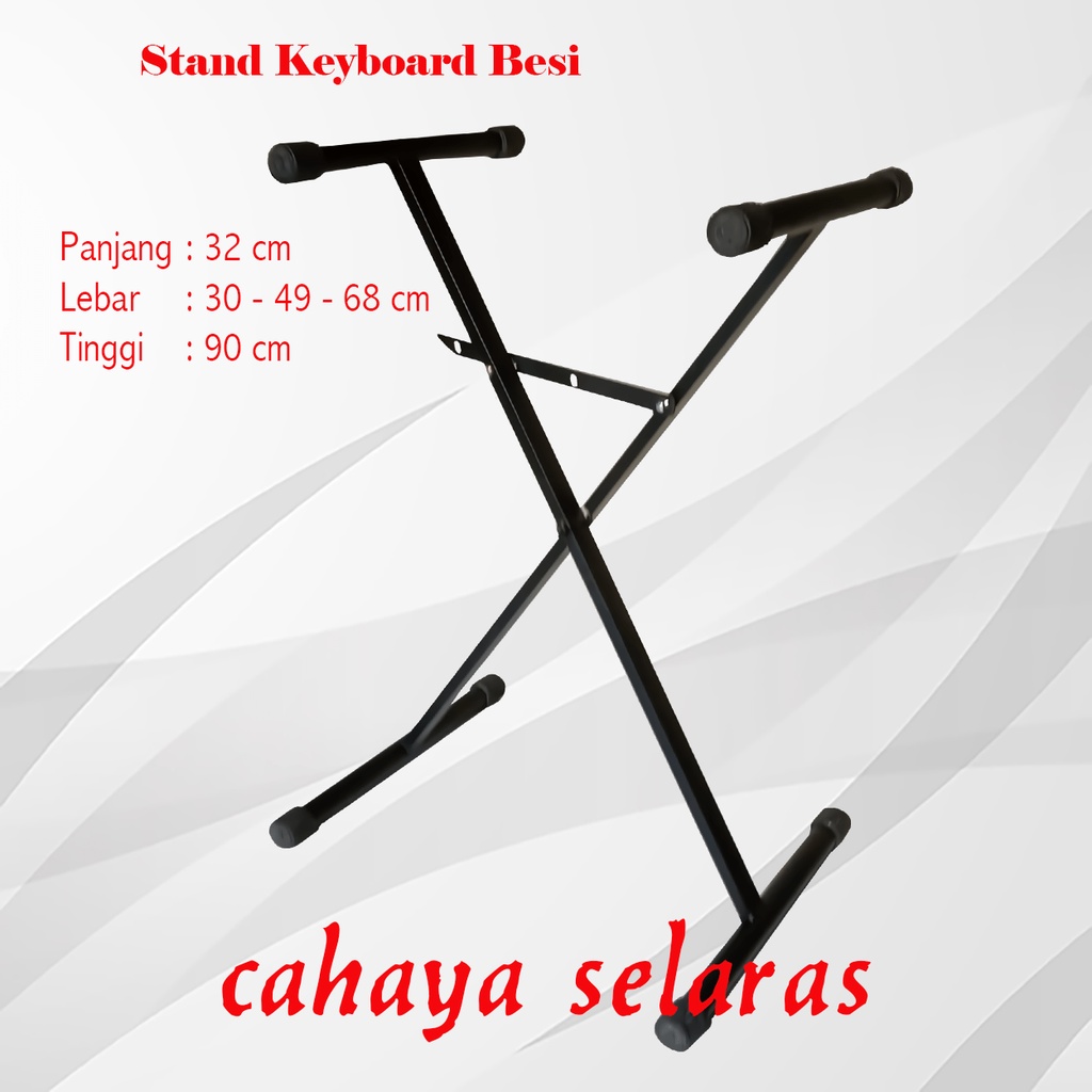 Jual STAND KEYBOARD TUNGGAL MEJA BEAUTY CASE BAHAN BESI SINGLE SILANG