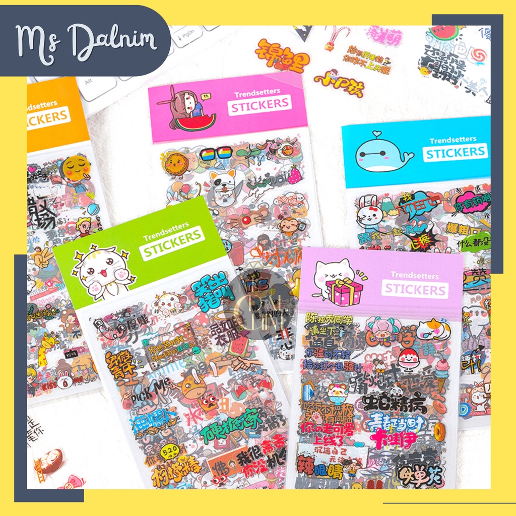 Jual Stiker Aesthetic Anti Air (6 Lembar) Deco Photocard Transparan ...