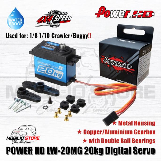 POWER HD LW-25MG Waterproof Digital Servo - Full Aluminum Case, 347.2 Oz/in Torque