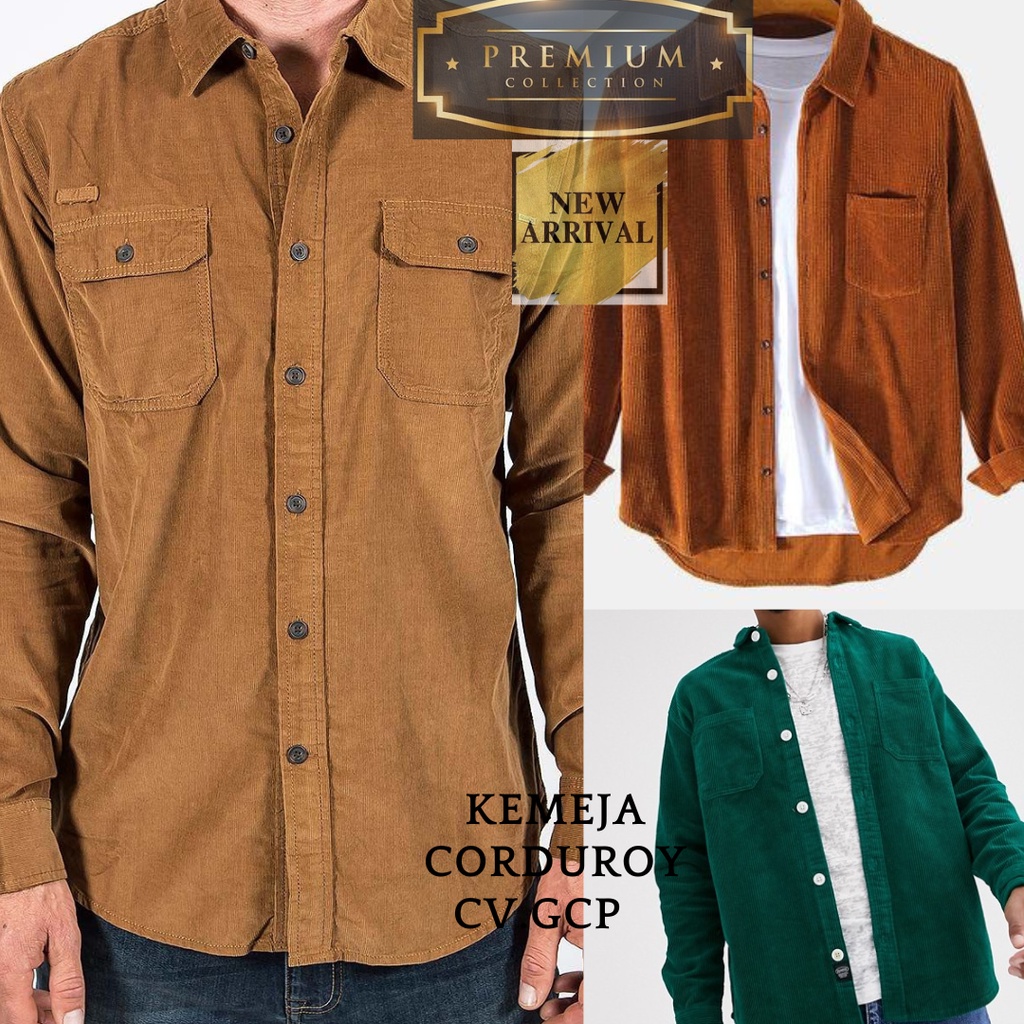 Jual GCP Kemeja Corduroy Pria// Codorai panjang // Codoray shirt ...