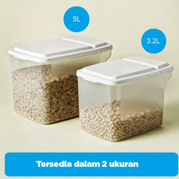 Jual Lock n Lock rice box grain cereal handy container 5L / 3L | Shopee ...