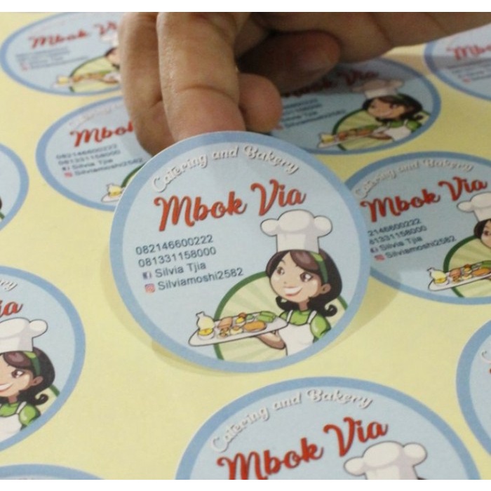 Jual Cetak Label Sticker Kiss Cut (3cm, 5cm, 7cm) Vinyl Glossy or