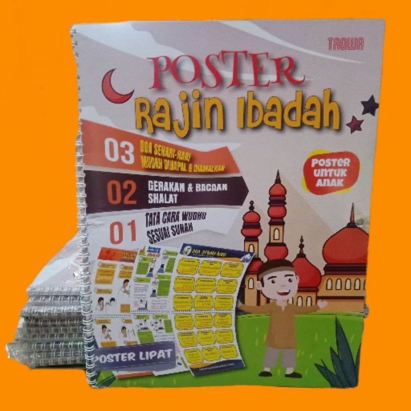 Jual buku POSTER UNTUK ANAK _ POSTER RAJIN IBADAH | Shopee Indonesia