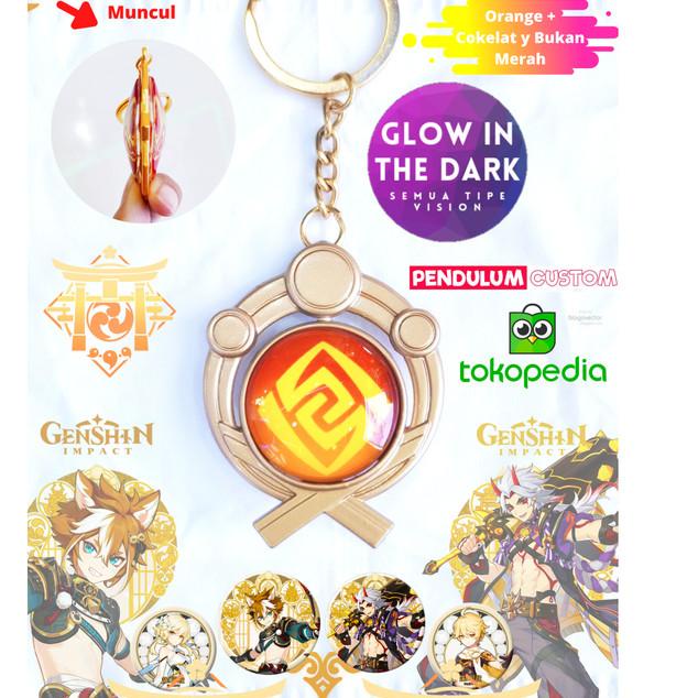 Jual Gantungan kunci Vision Genshin Impact keychain ELECTRO Inazuma ...