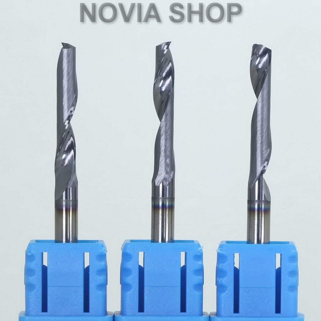 Jual Mata Router Bits CNC Single Flute DLC 1F Spiral Aluminium ACP ...