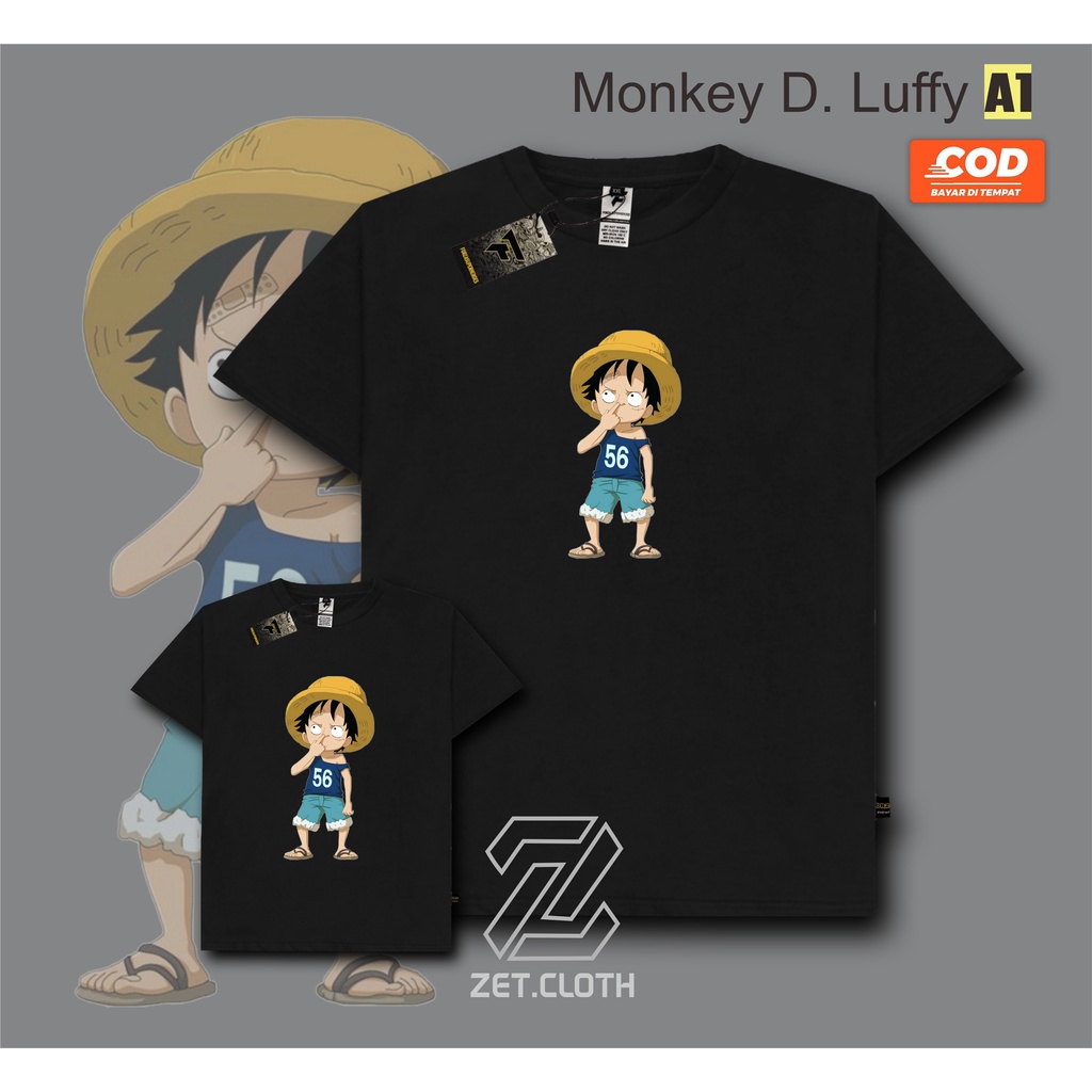 Jual ZET.CLOTH | KAOS COUPLE ANAK DAN DEWASA KARAKTER MONKEY D LUFFY ...