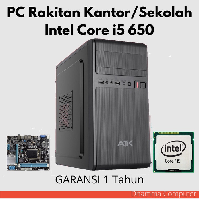 Jual CPU PC Rakitan PC Kantor Komputer Intel Core i5 650 SSD HD ...