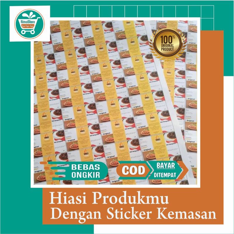 Jual Sticker Kemasan Stiker Produk Hiasan Kemasan | Shopee Indonesia