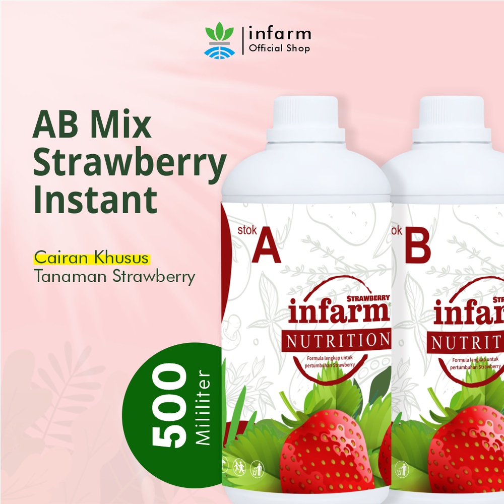 Jual INFARM - Nutrisi Ab Mix Strawberry Instant 500 Ml | Shopee Indonesia