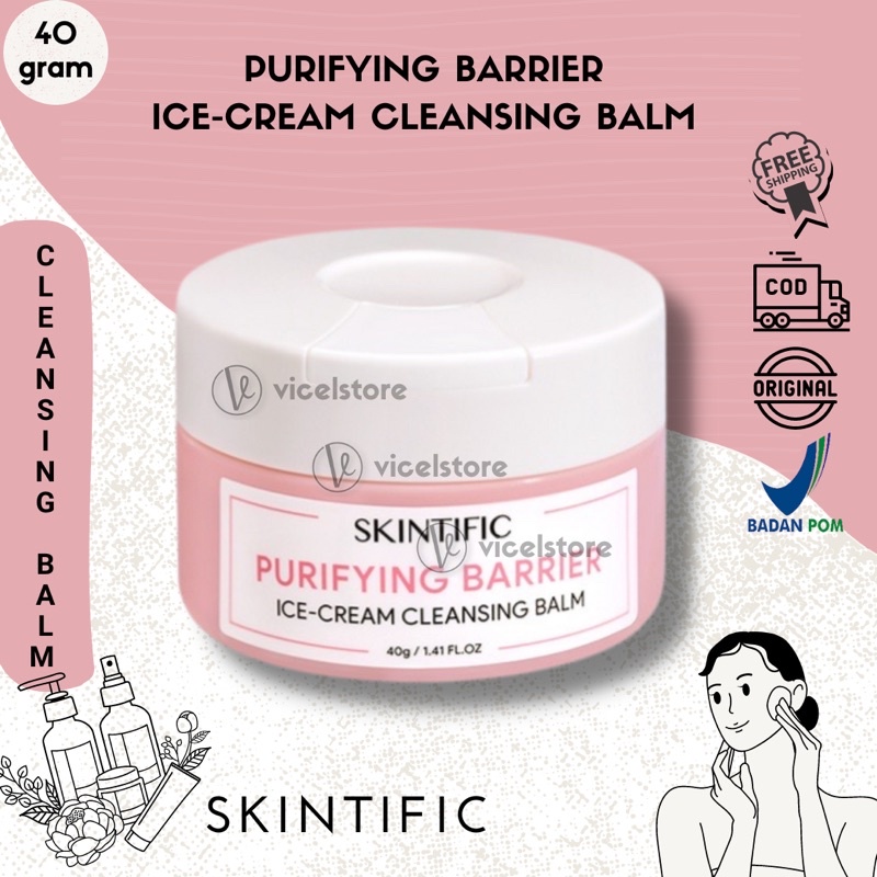 Jual Skintific Purifying Barrier Ice Cream Cleansing Balm Gram