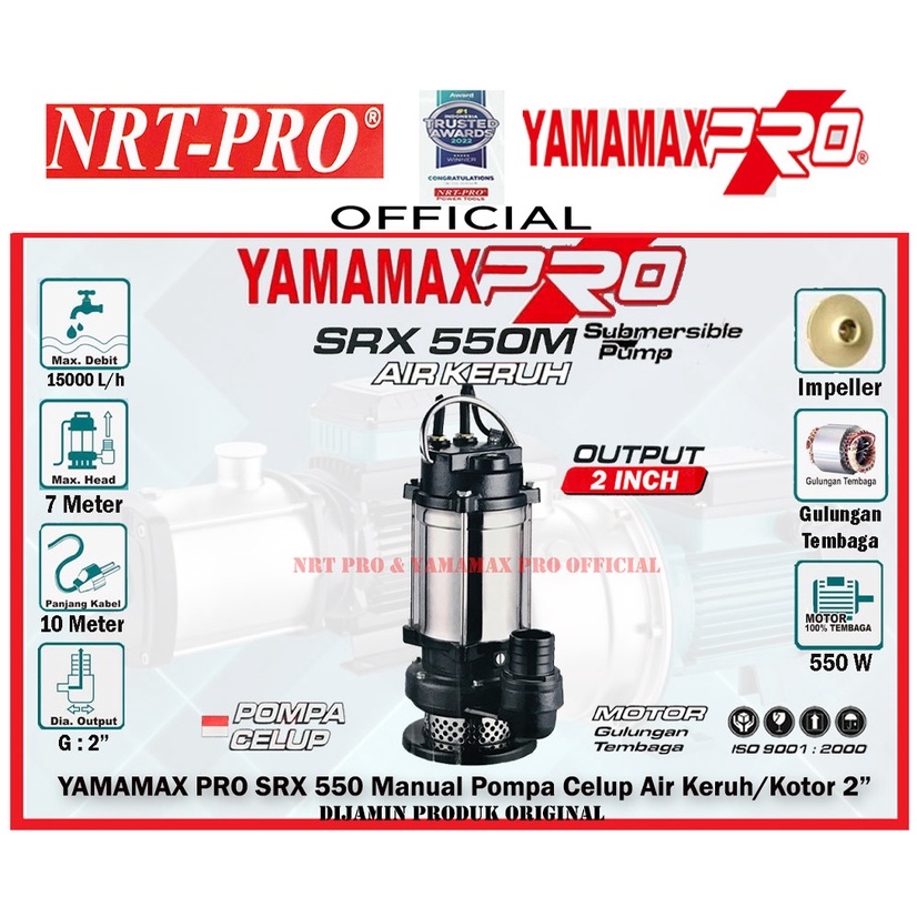 Jual Yamamax Pro Srx M Pompa Celup Air Kotor Keruh Sungai Inch Manual Srx M Srx M