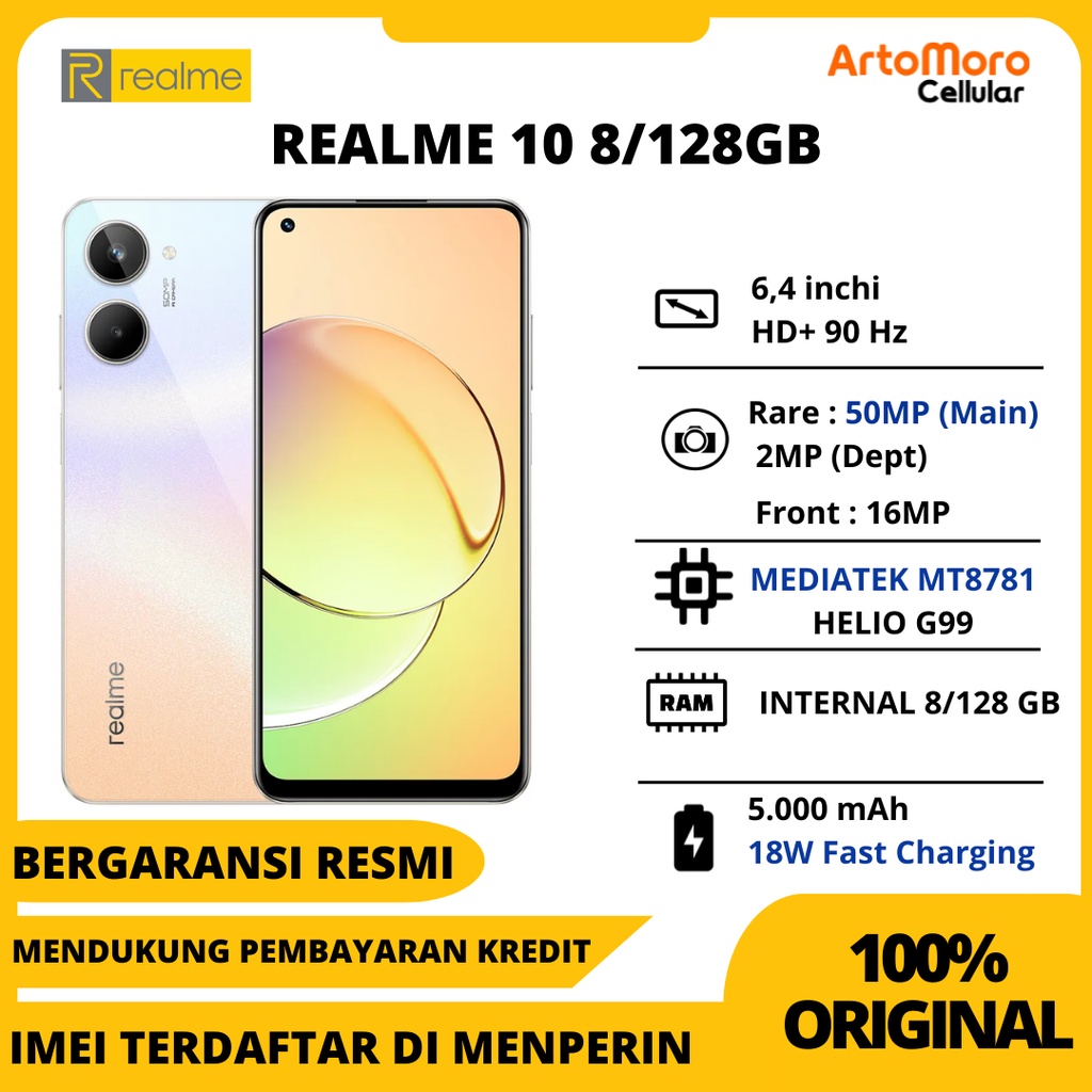 Jual REALME 10 8+8GB/128 (Extended RAM) | Shopee Indonesia