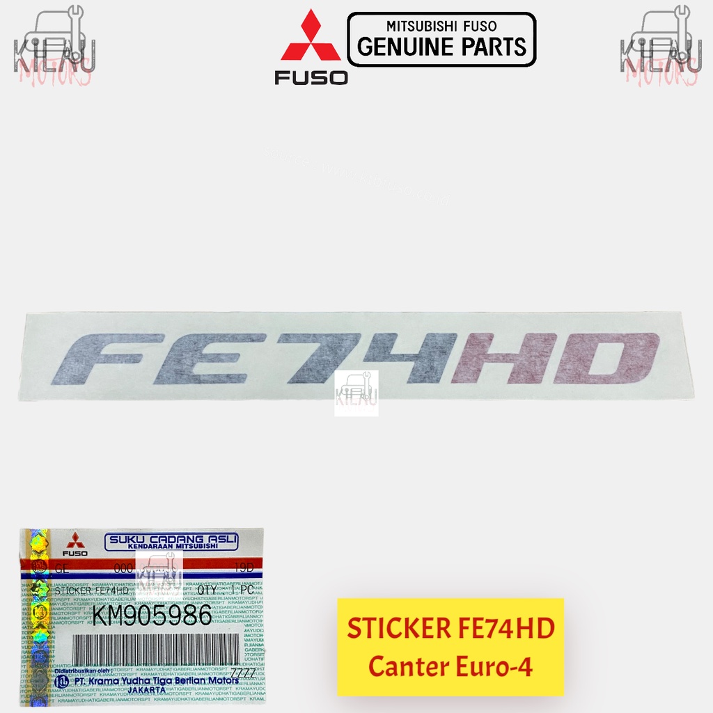 Jual Sticker Stiker Label FE74HD Original Mitsubishi Canter Euro 4 ...
