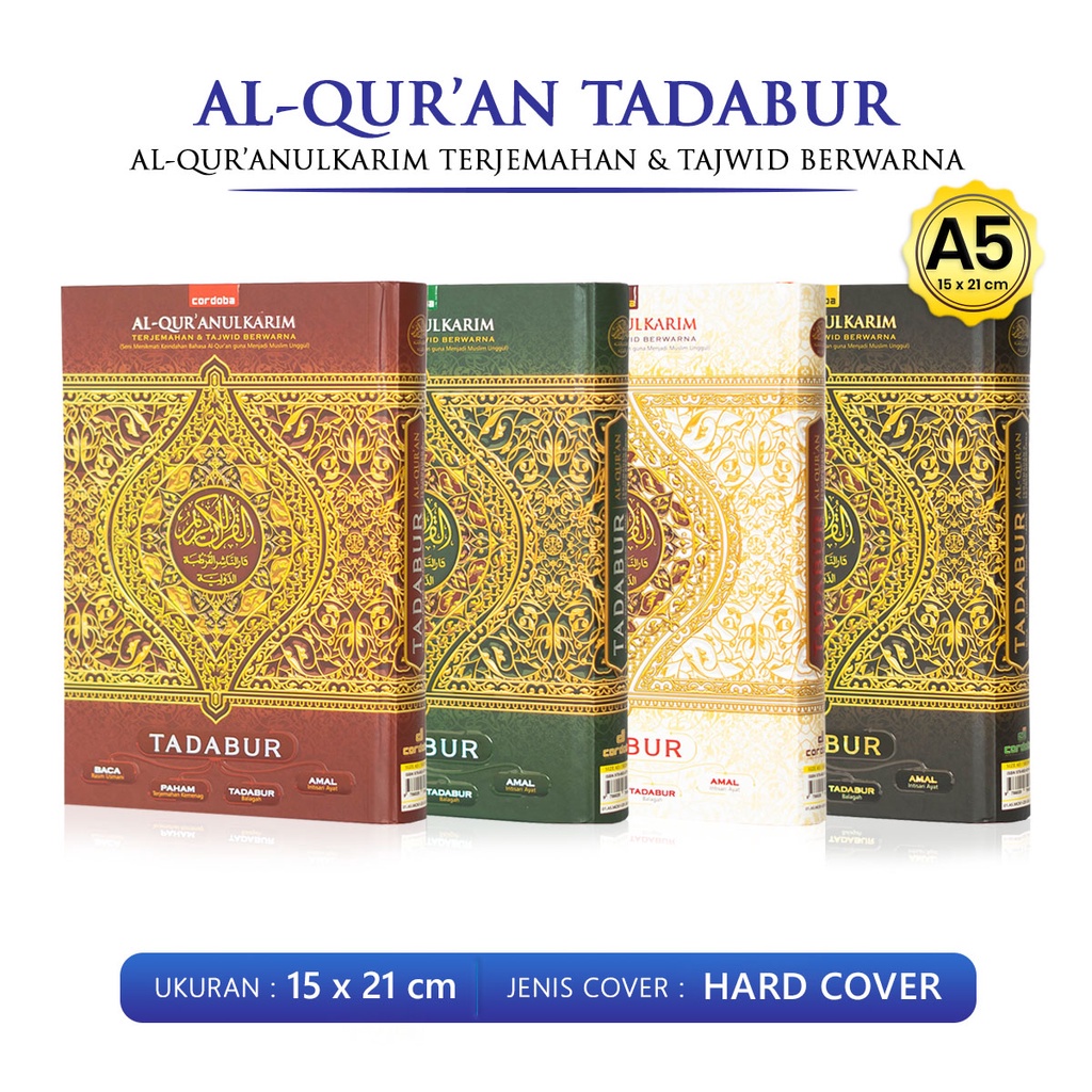 Jual Mushaf Al Quran A5 CORDOBA TADABUR Terjemahan dan Tajwid Berwarna