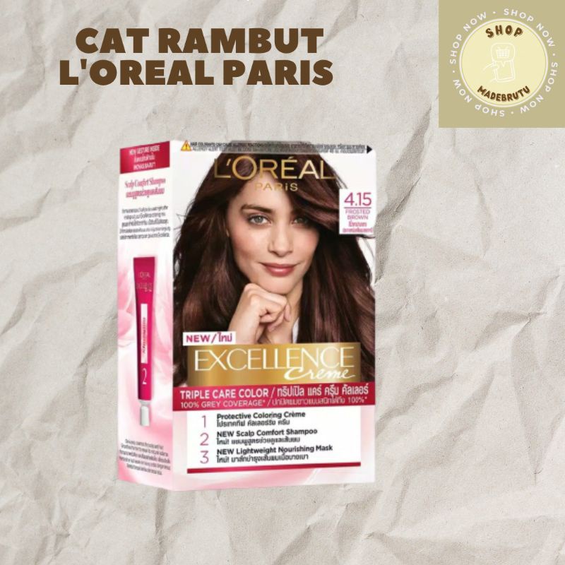 Jual Loreal Paris Excellence Creme Cat Rambut permanent hair color ...