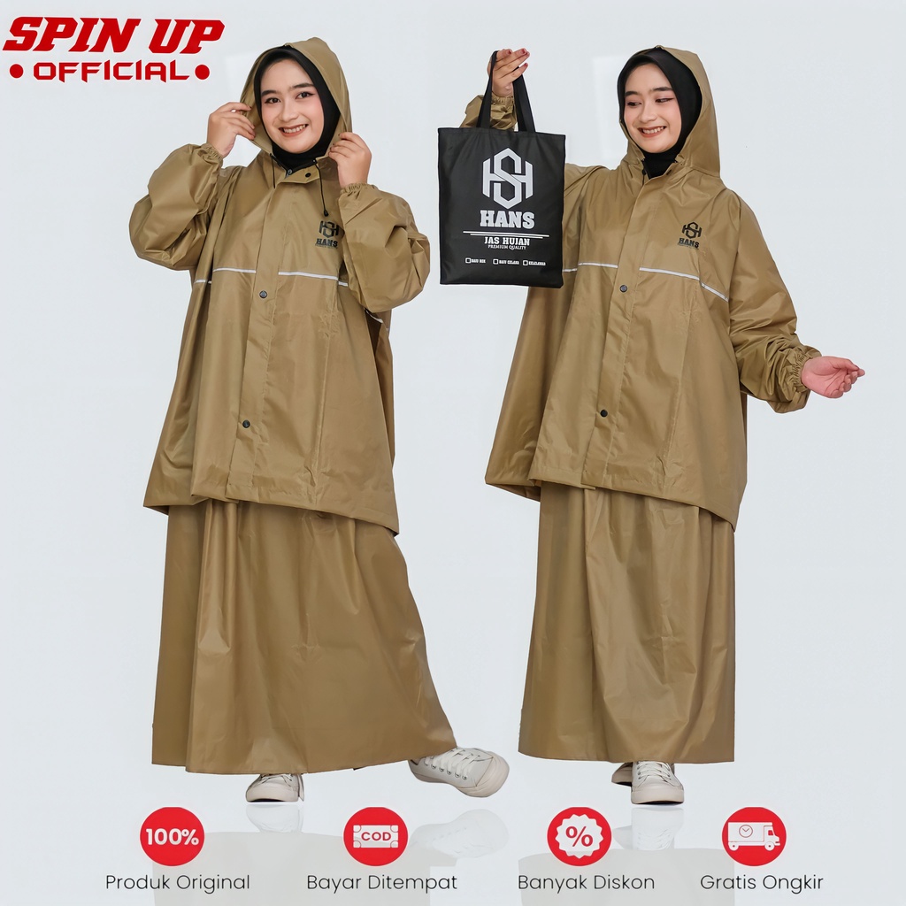 Jual Jas hujan wanita Rok Mantel hujan setelan baju dan rok dewasa