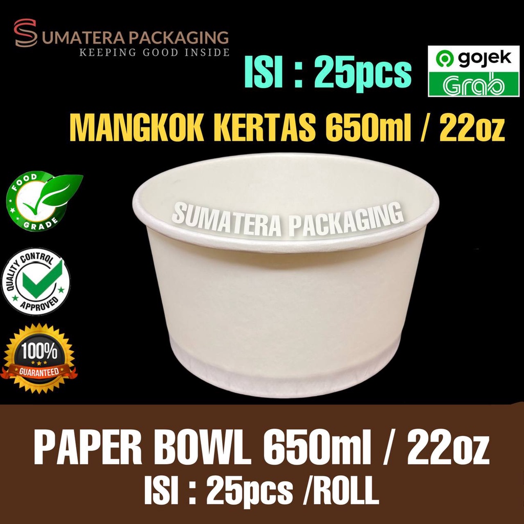 Jual Paper Bowl Tebal Ml Isi Pcs Mangkuk Kertas Tahan Panas Ml Mangkok Medan Shopee