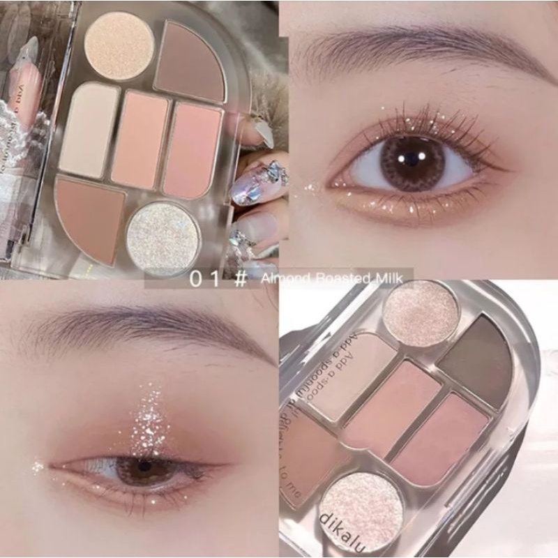 Jual FS_SHOOP Palet Eyeshadow 7 Warna, Palet Eyeshadow Glitter Matte ...