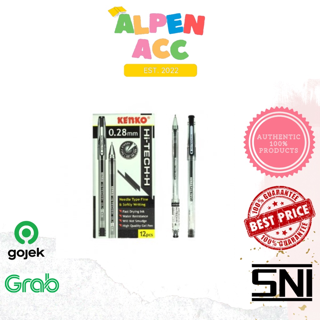 Jual Kenko Gel Pen Pulpen Bolpoin Pen Tinta Gel Hi Tech H Mm Kenko Pack Pcs