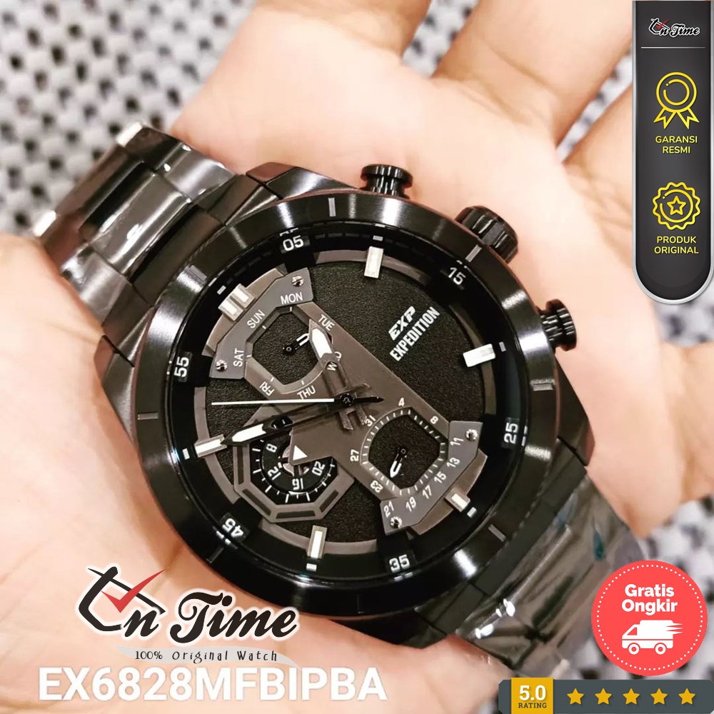 Jual Jam Tangan Expedition Pria Exp 6828 Mfb Chronograph Stainless