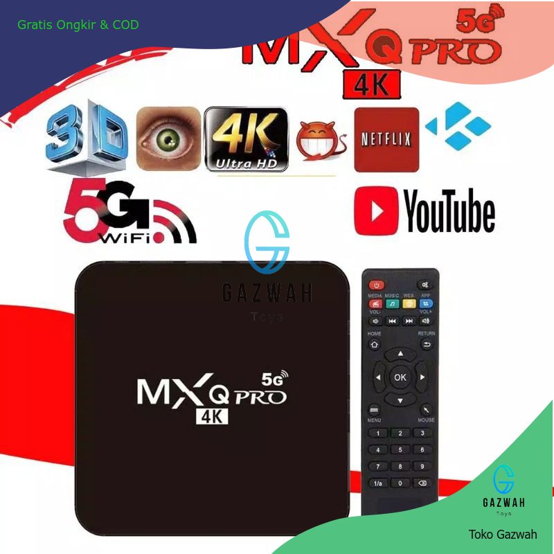 Official Website MXQ Pro 5G 4K Android TV Box RAM 1GB ROM 8GB