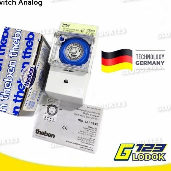 Jual Timer Analog Theben Switch 24Jam Panel Otomatis SUL 181D 181H ...