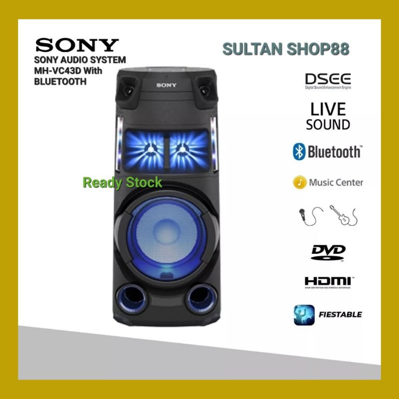 Jual SONY MH-VC43D AUDIO SYSTEM PARTY l SONY SPEAKER AKTIF MHVC43D ...