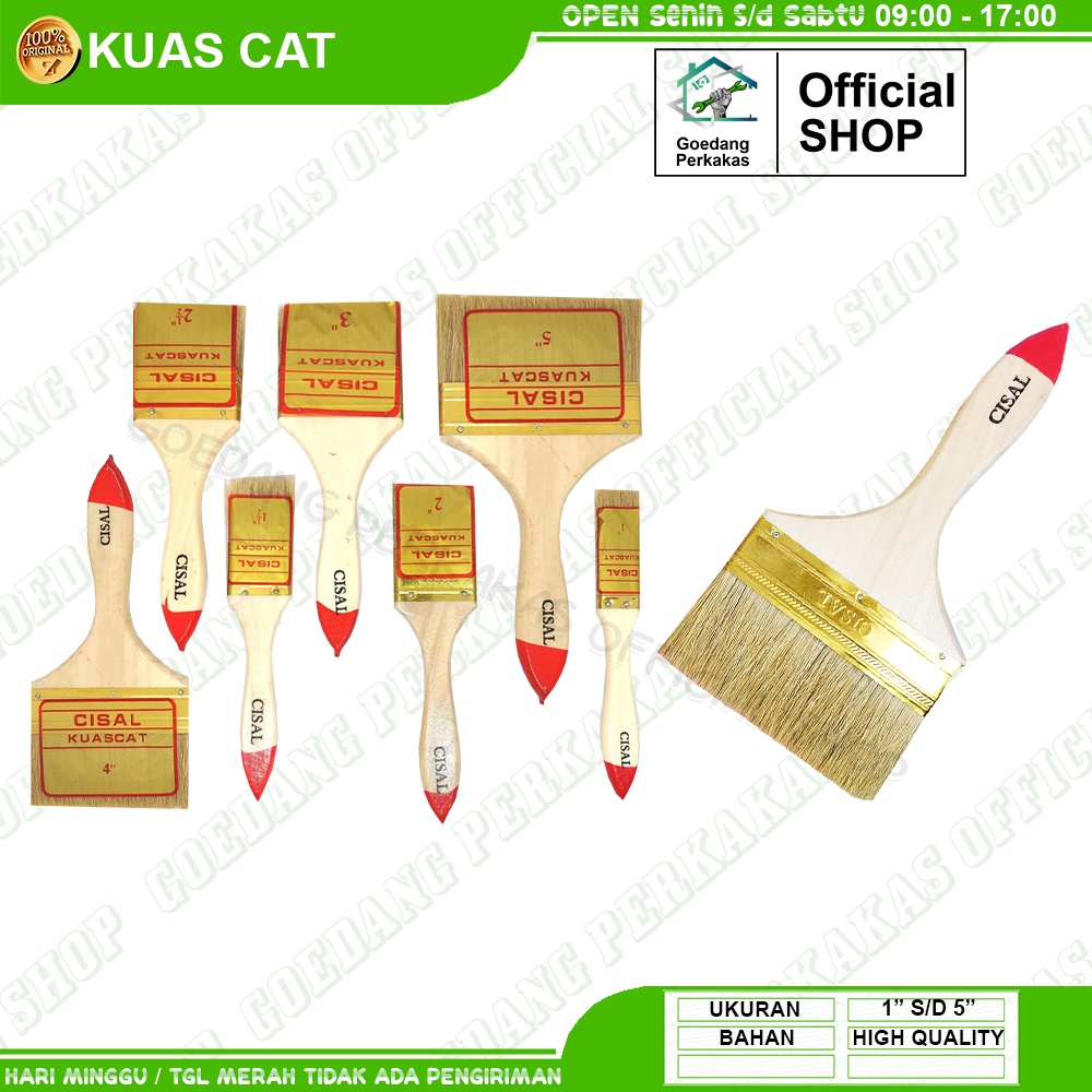 Jual Kuas Cat Gagang Kayu Ukuran Inch