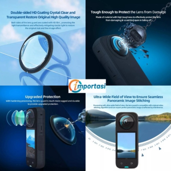Jual Unik Sticky Lens Guard Insta360 X3 Panoramic 360 Protector ...