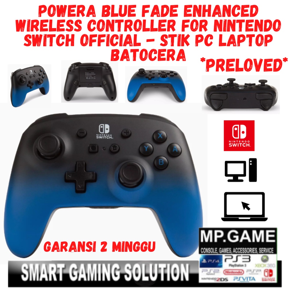 Nintendo switch blue fade enhanced 2024 wireless controller