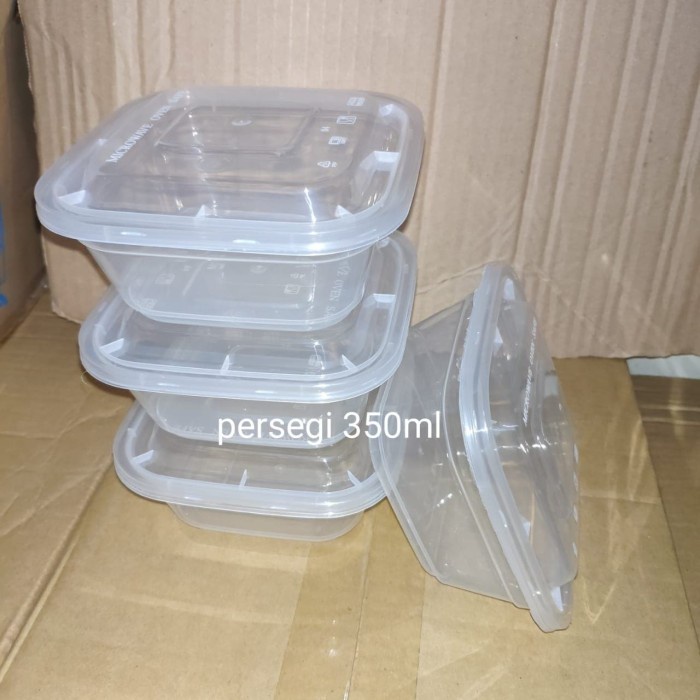 Jual Bento Kotak Makan Persegi Tinggi 350Ml - Box Thinwall Food ...
