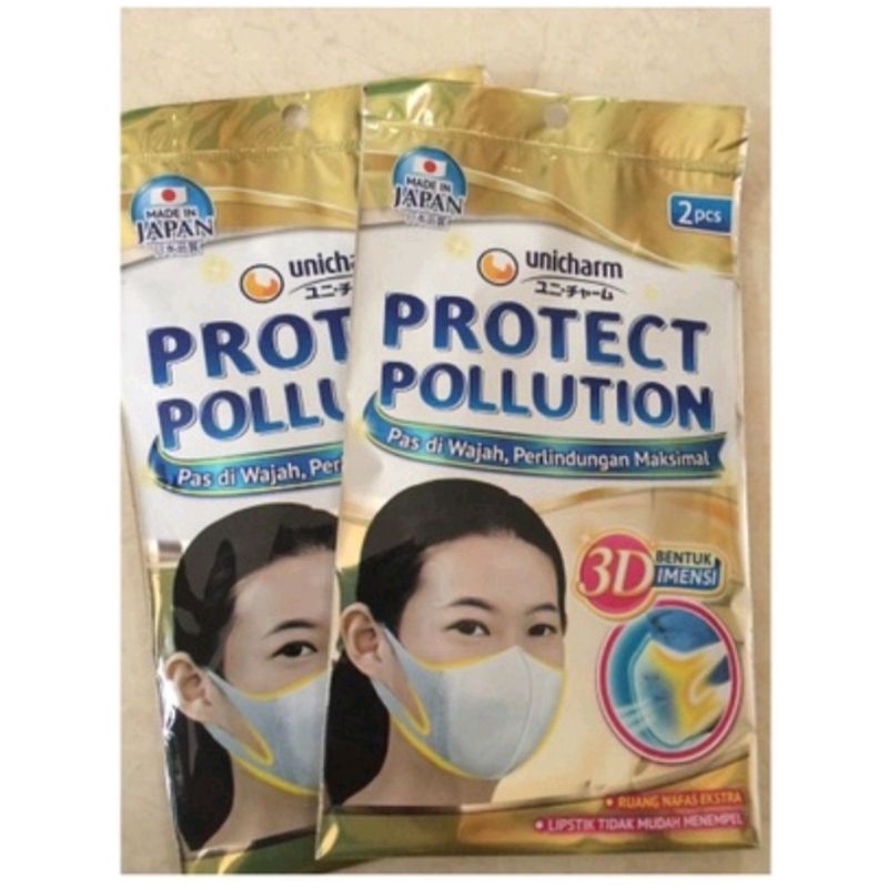 Jual Masker Unicharm Protect Pollution 3D | Shopee Indonesia