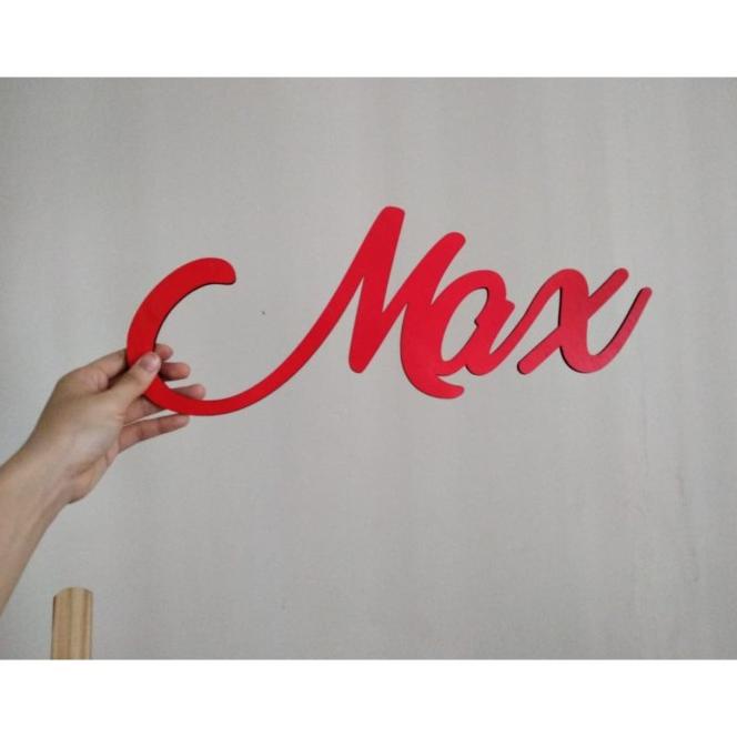 Jual Backdrop Custom Nama 40 Cm / Signage / Hiasan Dinding / Wall ...