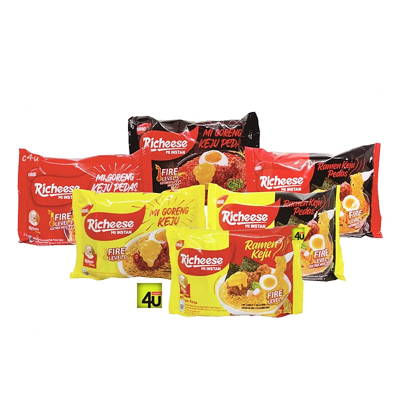 Jual Nabati Richeese - Mie Instan Rasa Keju Pedas - 1 bks | Shopee ...