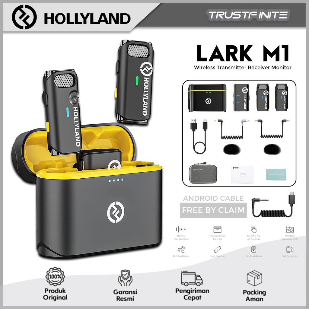 Jual Hollyland Lark M1 Duo AllInOne Portable Microphone Garansi Resmi