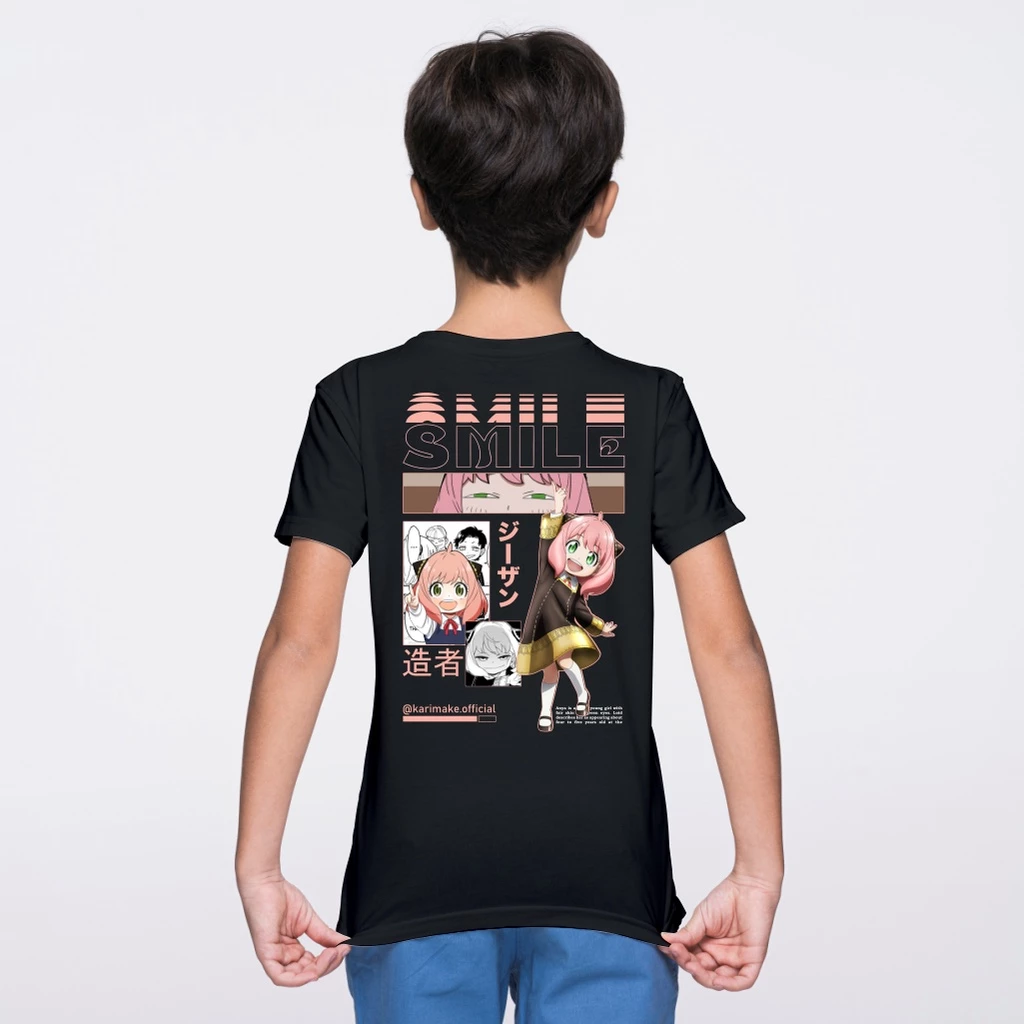 Baju Kaos Anak Unisex Gambar SPY X FAMILY ANYA FORGER 