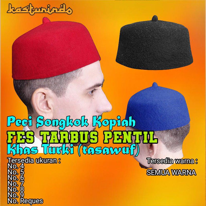 Jual Peci Songkok Kopiah Fez Fes Tarbus Tuki Turkey Pentol Pentil Sufi