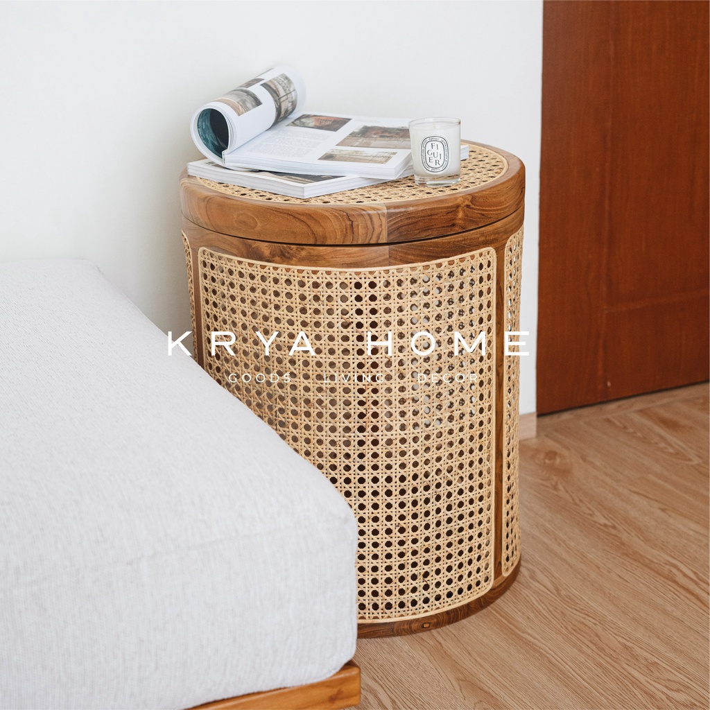 Jual Krya Home Meja Nakas Minimalist Kayu Jati Table Teak Wood Nirva Side Table Natural