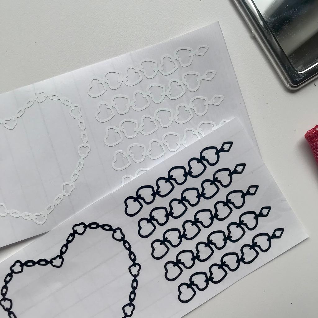 Jual Stiker frame hati/ Heart frame sticker/ toploader deco | Shopee ...