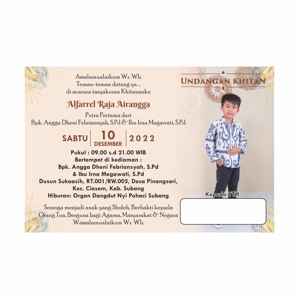 Jual Undangan Khitan Anak | Shopee Indonesia