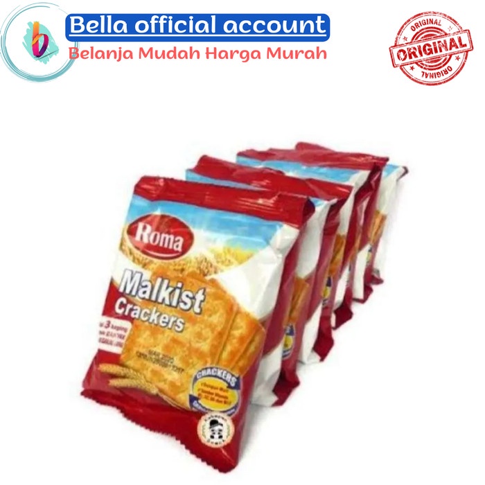 Jual ROMA Malkist Abon Crackers 18 gram 1 Renceng isi 10 PCS - Malkis ...