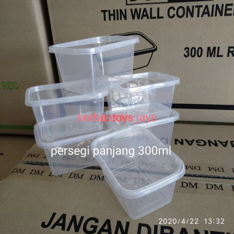 Jual Thinwall Kotak Panjang 300 Ml 300ml Isi 25pcs Food Container