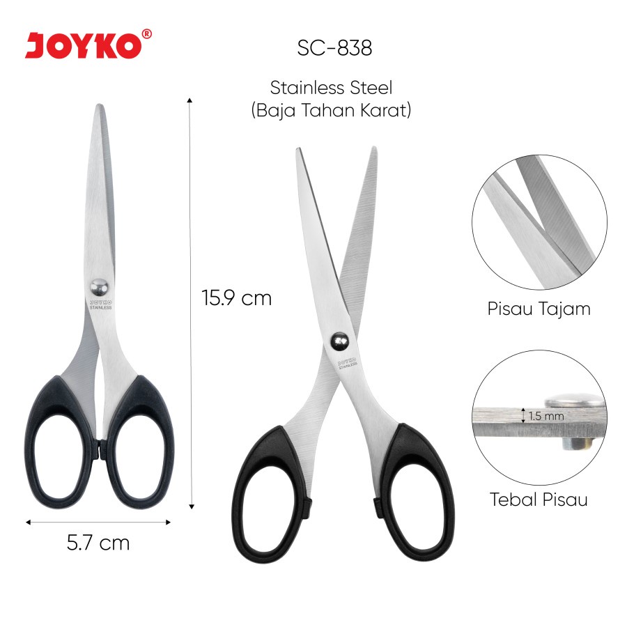 Jual Scissors / Gunting Joyko SC-838 | Shopee Indonesia