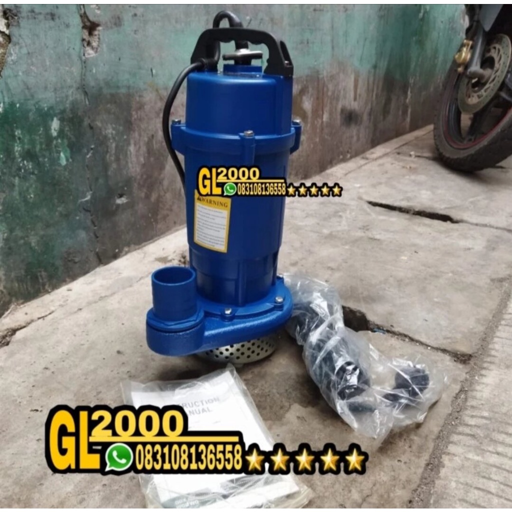 Jual Pompa Celup Air kotor 2 inch 1 phase 0,75 hp Submersible pump weka ...